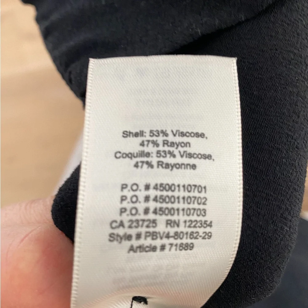 Black Button-Front V-Neck Long Sleeve Dress - Picture 5 of 10